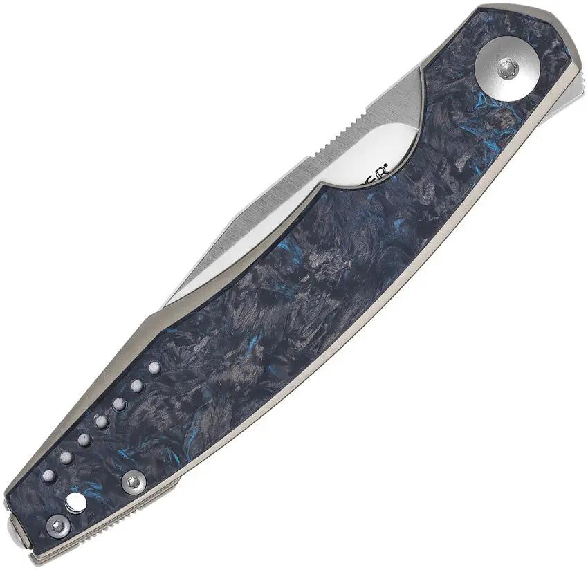 Viper Belone Linerlock Knife - Blue Carbon Fiber Handle With Premium M390 Blade For EDC Enthusiasts by Viper