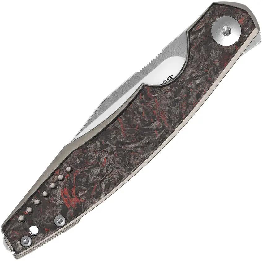 Viper Belone Linerlock Red CF Premium EDC Knife With Precision Ergonomics And Durable Build - Bohler M390 Blade by Viper