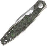 Viper Belone Linerlock Green Carbon Fiber EDC Knife - M390 Blade And Extended Tang by Viper