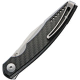 Viper Belone Linerlock CF Titanium Knife - 3.25 Inch Satin Bohler M390 Blade With Carbon Fiber Onlay by Viper