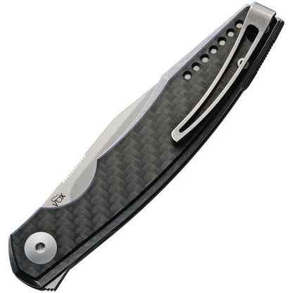 Viper Belone Linerlock CF Titanium Knife - 3.25 Inch Satin Bohler M390 Blade With Carbon Fiber Onlay by Viper