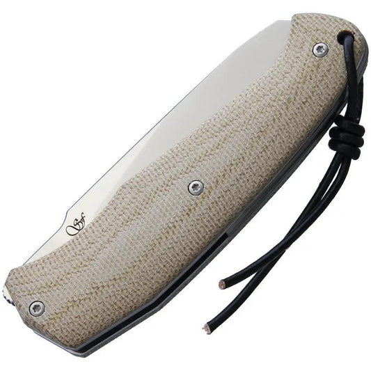 Viper Novis Linerlock Knife - 3 Inch Satin Bohler M390 Blade With Tan Micarta Handle For EDC by Viper