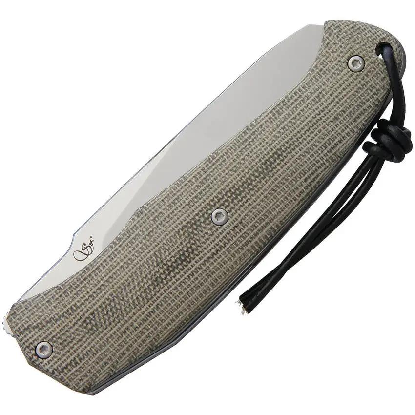 Viper Novis Linerlock Knife - Green Canvas Micarta Handle With M390 Blade For EDC Enthusiasts by Viper