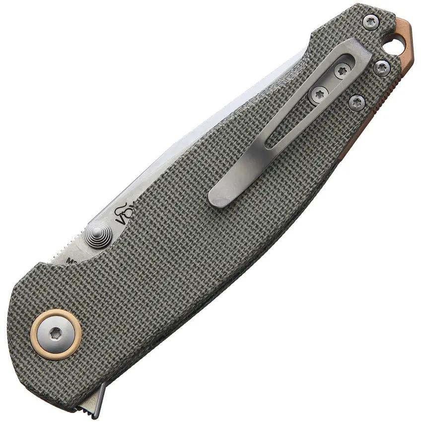 Viper Katla Linerlock Knife - Green Micarta Handle And Bohler M390 Blade, Designed By Jesper Voxnaes For EDC by Viper