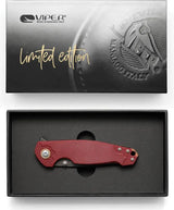 Viper Katla Linerlock LE Red G10 EDC Knife - Premium M390 Blade For Superior Edge Retention by Viper