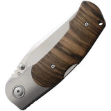 Viper Turn Lockback Knife Walnut Handle Titanium Liner Premium M390 Satin Blade - For EDC Enthusiasts by Viper