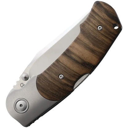 Viper Turn Lockback Knife Walnut Handle Titanium Liner Premium M390 Satin Blade - For EDC Enthusiasts by Viper