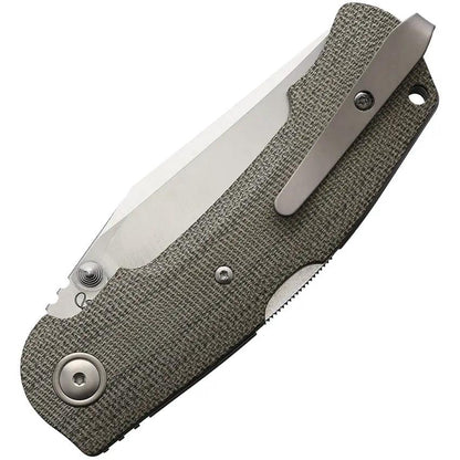Viper Turn Essential Lockback Knife - Green Canvas Micarta Handle With M390 Blade For EDC Enthusiasts by Viper