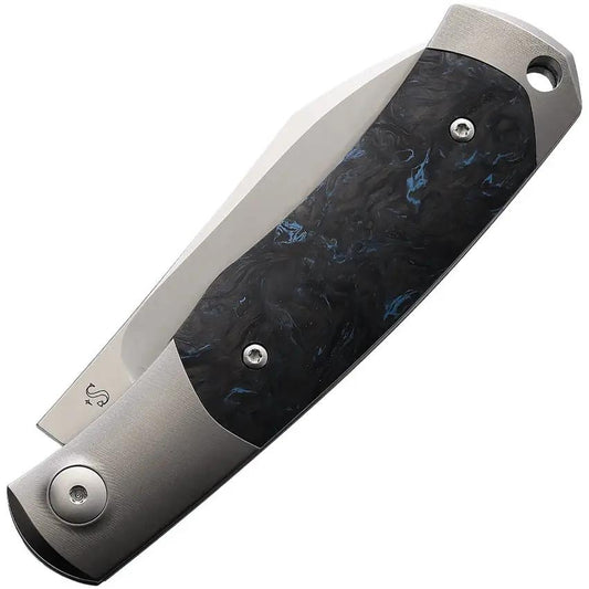Viper Hug Folder Blue Carbon Fiber Wharncliffe M390 EDC Knife - Premium Blue Carbon Fiber Handle by Viper