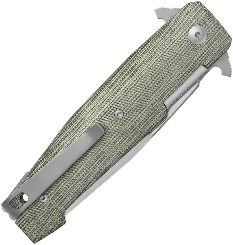 Viper Keeper 2 Folding Knife - Elmax Blade ASLS Lock Green Canvas Micarta Handle For EDC Enthusiasts by Viper