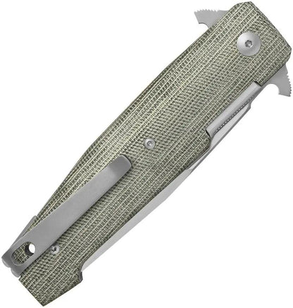 Viper Keeper 2 Folding Knife - Elmax Blade ASLS Lock Green Canvas Micarta Handle For EDC Enthusiasts by Viper