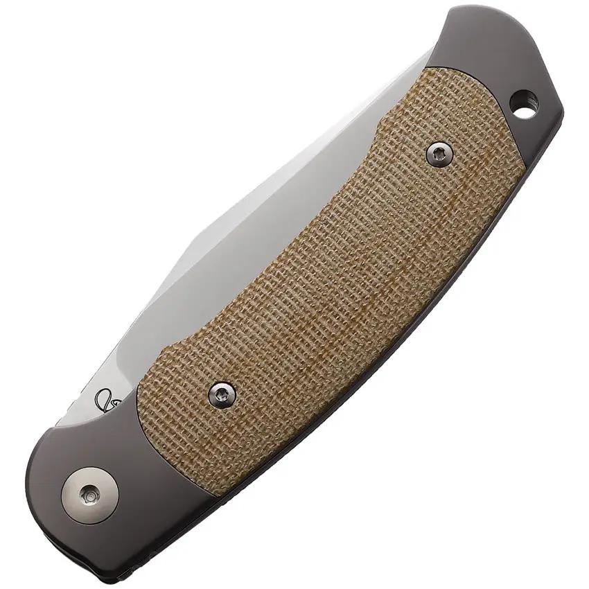 Viper Twin Slip Joint Knife - Natural Canvas Micarta Handle And M390 Blade For EDC by Viper