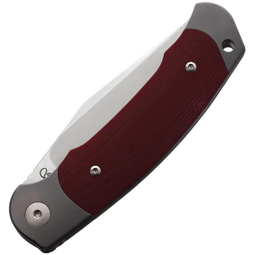 Viper Twin Slip Joint Red G10 V6002GR - Premium Nonlocking EDC Knife With M390 Clip Point Blade And Titanium Bolsters by Viper