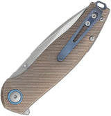 Viper Vale Linerlock Knife - Bronze Titanium MagnaCut Blade For Everyday Carry And Outdoor Adventures by Viper