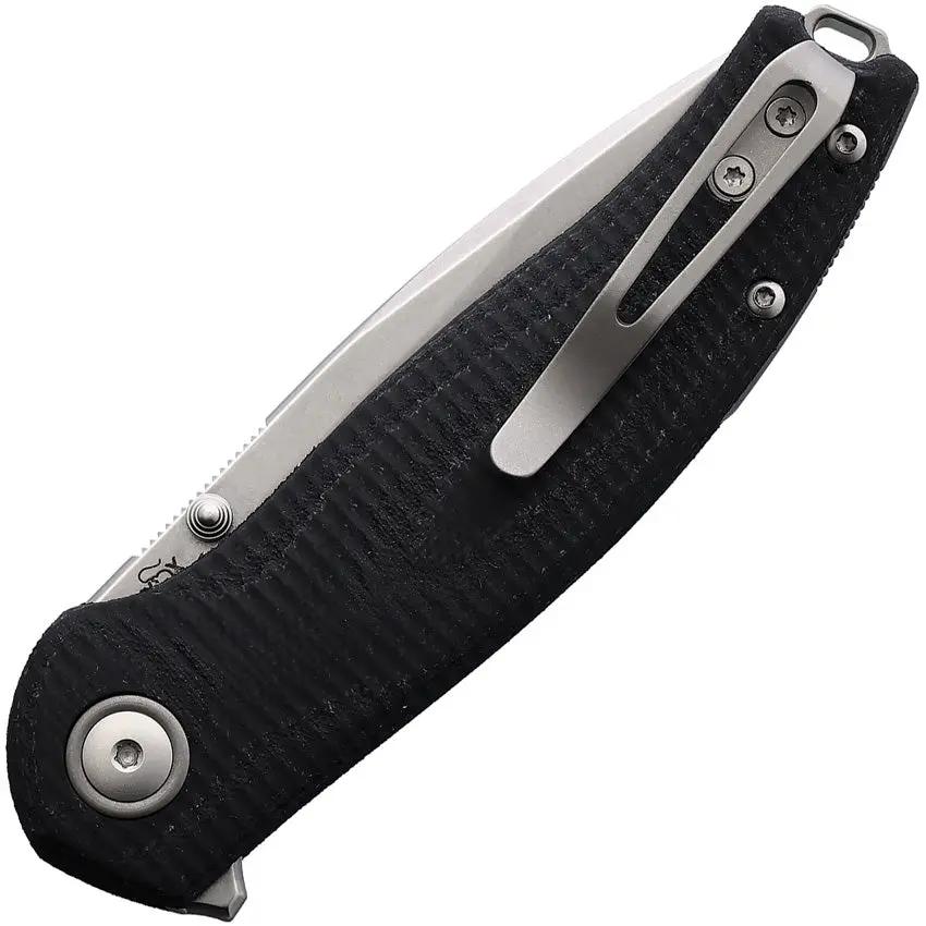 Viper Vale MagnaCut Linerlock Knife - Black SureTouch Handle 3 Inch Blade With Thumb Stud And Extended Tang For EDC by Viper