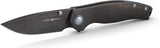 Viper Vale Linerlock Knife - 3In MagnaCut Blade Titanium Handle Black Stonewash EDC Ready by Viper
