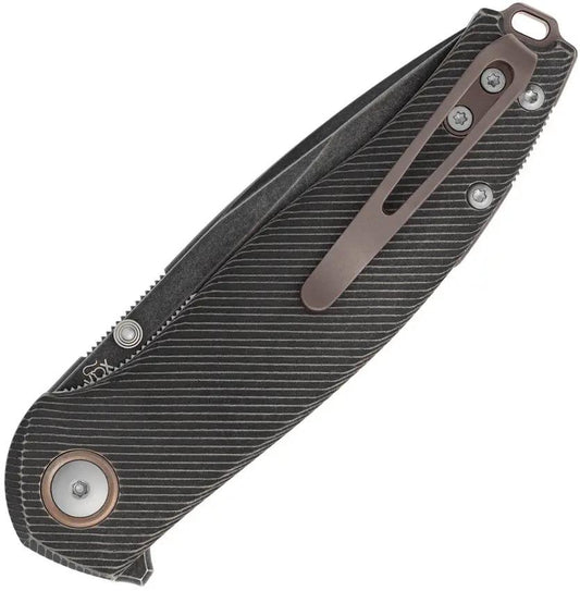 Viper Vale Linerlock Knife - Premium MagnaCut Blade With Bronze Stonewash Titanium Handle For EDC by Viper