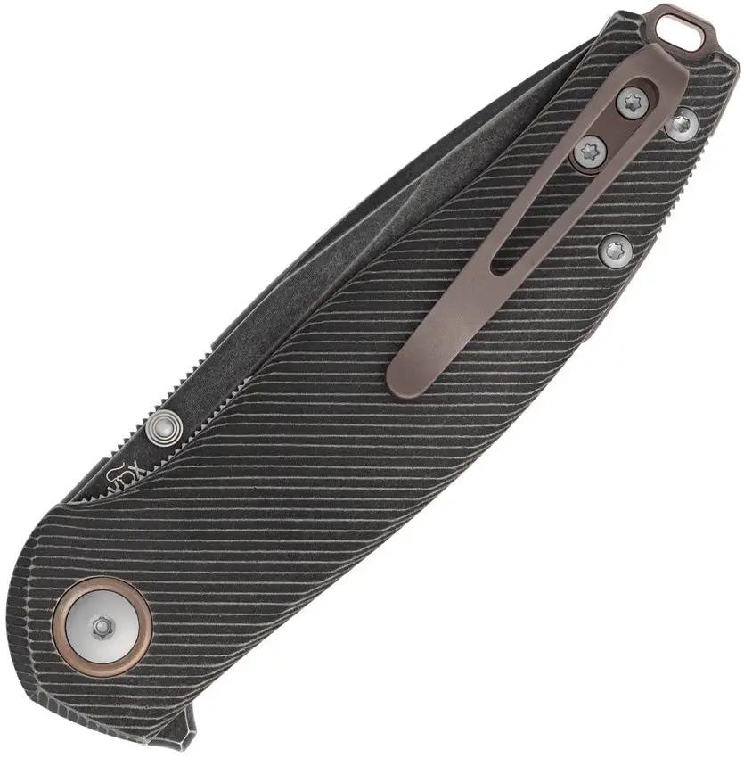 Viper Vale Linerlock Knife - Premium MagnaCut Blade With Bronze Stonewash Titanium Handle For EDC by Viper