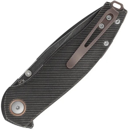 Viper Vale Linerlock Knife - Premium MagnaCut Blade With Bronze Stonewash Titanium Handle For EDC by Viper