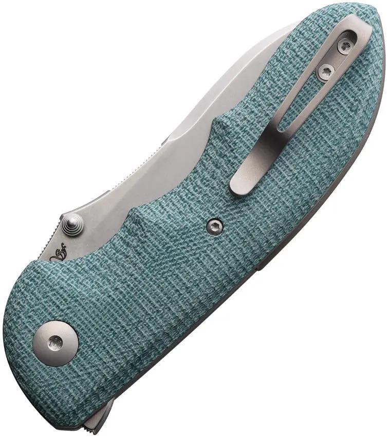 Viper Moon Button Lock Knife Green Canvas Micarta MagnaCut 3.5-Inch Blade - One-Handed Access And Secure Locking by Viper
