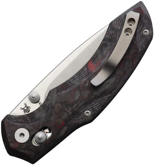 Viper Oniro Crossbar DM Red Folding Knife EDC Ready 3.25 Satin MagnaCut Blade Fat Carbon Handle - Premium Everyday Carry by Viper