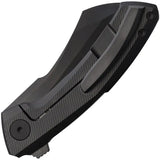 Vanguard Mini Cleaver Framelock Black - 3-Inch Bohler M390 Blade With Black Titanium Handle by Vanguard