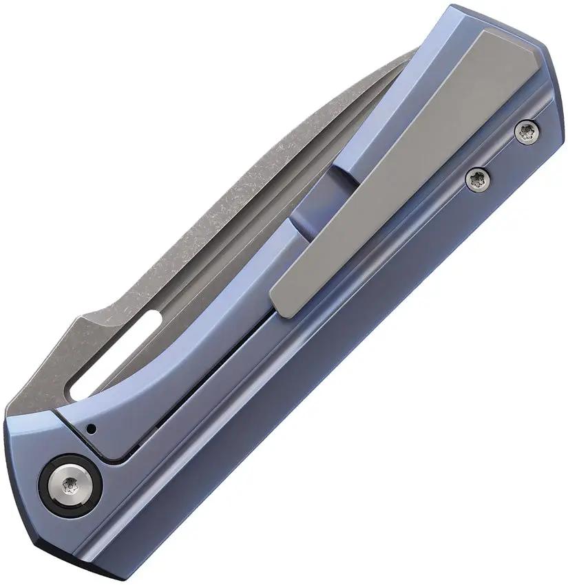 Vanguard Continuum Framelock Blue Carbon - M390 Blade With Blue Anodized Titanium Handle And Shredded Carbon Fiber Inlay by Vanguard