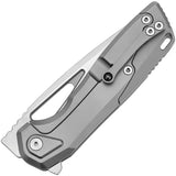 Vanguard StarRunner Framelock Satin M390 Blade - Gray Titanium Handle With Extended Tang by Vanguard