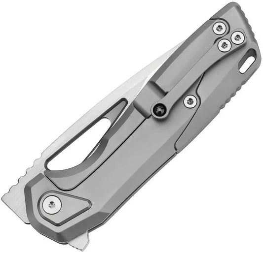 Vanguard StarRunner Framelock Knife - Bohler M390 Blade In Gray Titanium With Semi Mirror Polish by Vanguard
