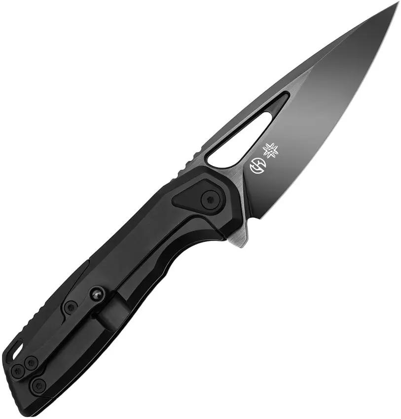 Vanguard StarRunner Framelock Semi DLC - Black DLC Titanium Handle And Bohler M390 Blade Extended Tang by Vanguard