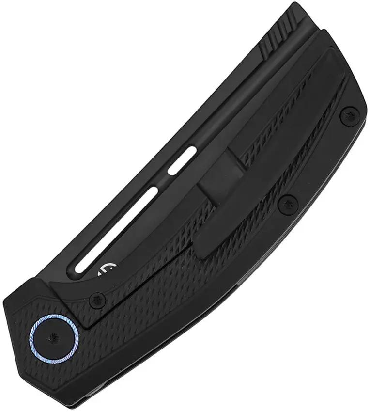 Vanguard Nakiri Framelock - Black DLC Bohler M390 Blade With Titanium Handle And Timascus Inlay by Vanguard