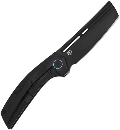 Vanguard Nakiri Framelock - Black DLC Bohler M390 Blade With Titanium Handle And Timascus Inlay by Vanguard