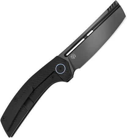 Vanguard Nakiri Framelock Knife - Bohler M390 Cleaver Blade Black DLC Titanium Handle by Vanguard