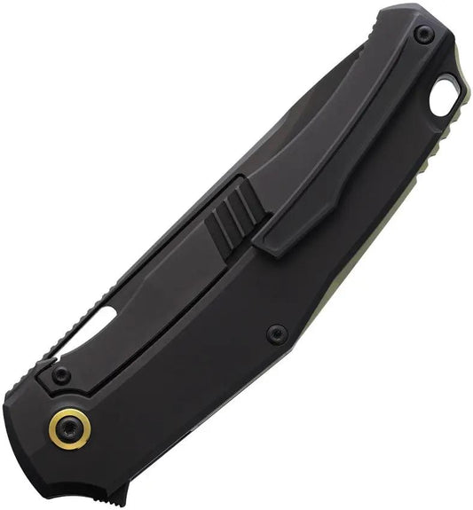 Vanguard Atomic Framelock Samurai - Black M390 Blade With Titanium Handle, Durable Framelock, Lanyard Hole by Vanguard
