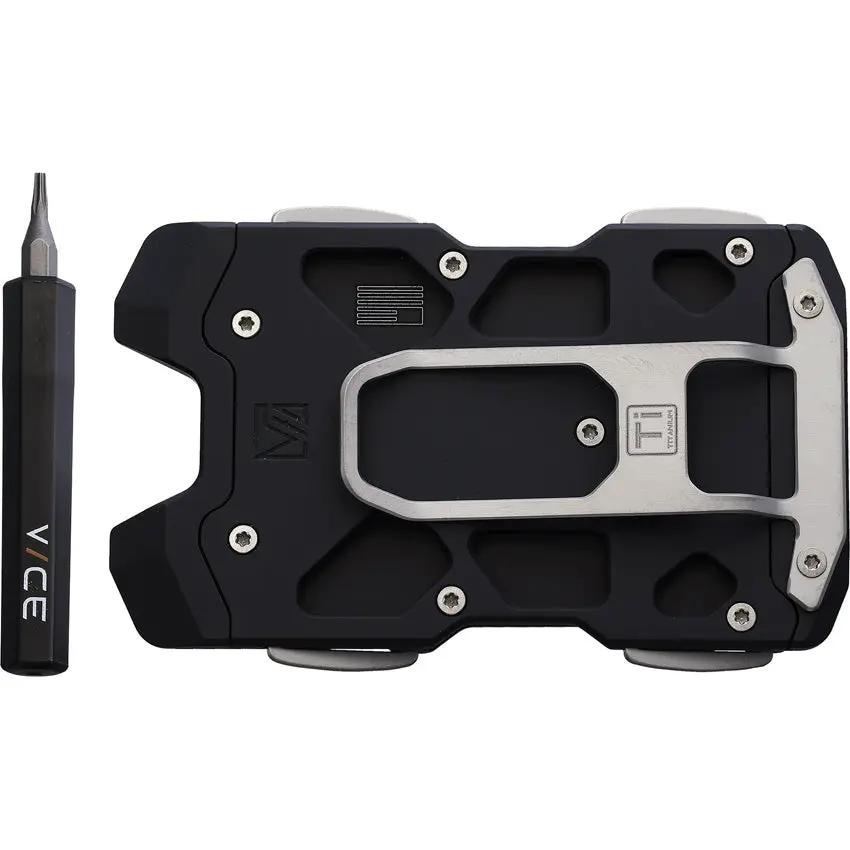 Vice Hardware F1 Wallet Black CF - Carbon Fiber Inlay Aluminum Body With Titanium Hardware And RFID Protection by Vice Hardware