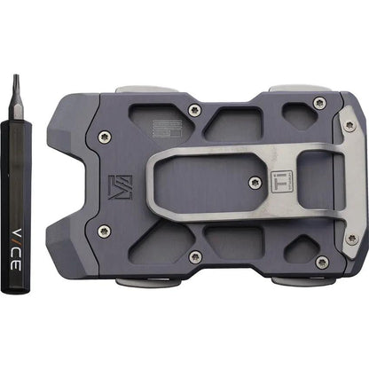 Vice Hardware F1 Wallet Gray - RFID Protected Aluminum Wallet With Titanium Hardware And 12 Card Capacity by Vice Hardware
