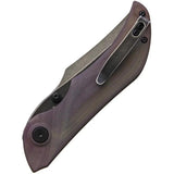VDK Knives Talisman Linerlock Brown G10 D2 Tool Steel Blade With Stonewash Finish And Pocket Clip by VDK Knives