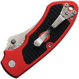 V Nives Stout Linerlock Red Aluminum Handle Satin 8Cr14MoV Blade With Lanyard Hole by V NIVES