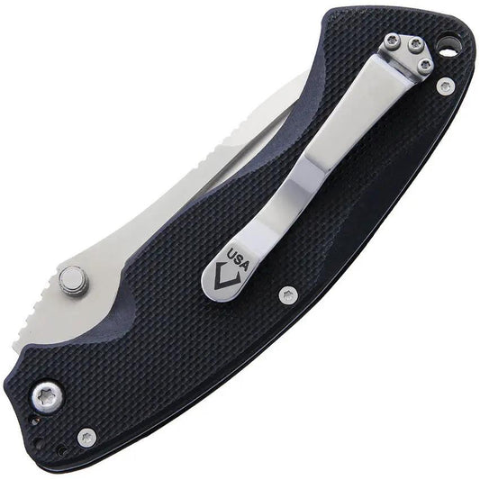V NIVES Olympian Linerlock - Black G10 Handle and Satin 154CM Blade, 5 Inch Closed by V NIVES