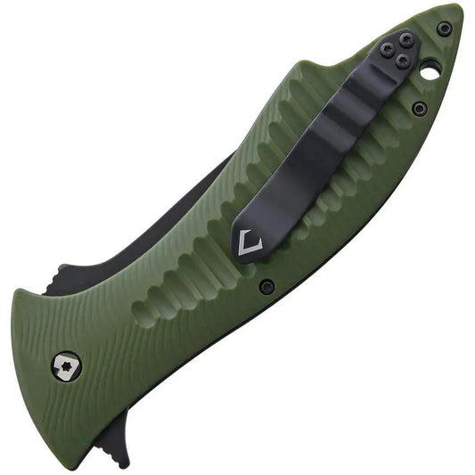V NIVES Deplorable Linerlock Green - 5.5 Inch Closed Folding Knife With 4 Inch AUS-8 Blade And FRN Handle by V NIVES