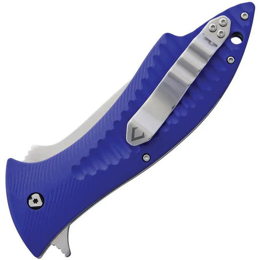 V NIVES Deplorable Linerlock Blue - 5.5 Inch Closed Knife With 4 Inch Satin AUS-8 Blade And Blue FRN Handle by V NIVES