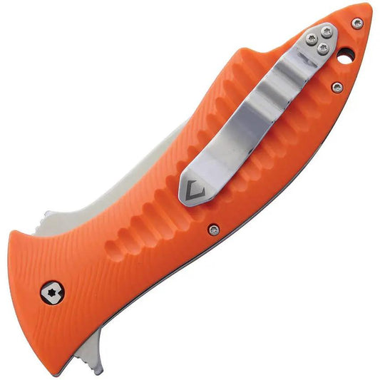 VNIVES Deplorable Linerlock Orange - 5.5 Inch Closed Knife With AUS 8 Blade And FRN Handle by V NIVES