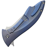 V NIVES Deplorable Framelock Blue Satin Finish Titanium Handle - Satin S35VN Blade For Precision Everyday Carry by V NIVES