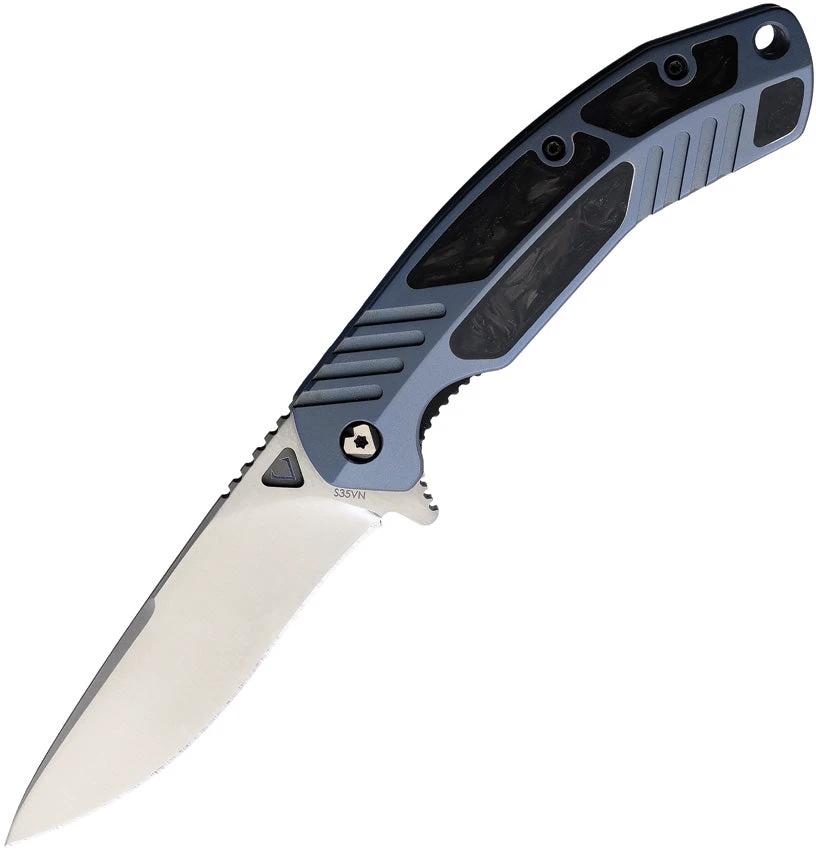 V NIVES Tectonic Linerlock CF Blue V16TICFPBL by V NIVES