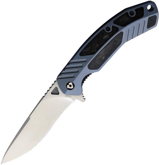 V NIVES Tectonic Linerlock CF Blue V16TICFPBL by V NIVES