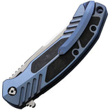 V NIVES Tectonic Linerlock CF Blue V16TICFPBL - S35VN Blade With Blue Titanium Handle And Carbon Fiber Inlay by V NIVES
