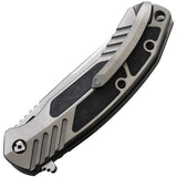 V NIVES Tectonic Linerlock CF V16TICFP - Satin S35VN Blade With Gray Titanium Handle And Carbon Fiber Inlay by V NIVES