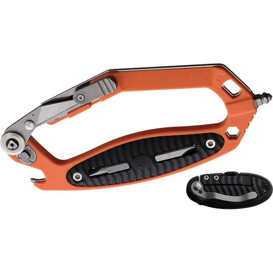 V NIVES C.R.A.B. Orange - 6.25 Inch FRN Handle Multitool With Ruler, Scissors, Bottle Opener, Glass Breaker by V NIVES
