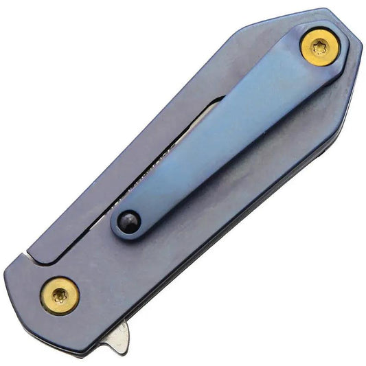 V NIVES KillaBite Framelock CF S35VN - Carbon Fiber Handle, Blue Titanium Back, Extended Tang by V NIVES