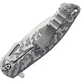 V NIVES Atmosphere Framelock V02TIP - Titanium Sculpted Handle With S35VN Satin Finish Blade by V NIVES